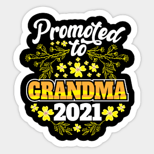 Promoted To Grandma Baby Reveal Grandma design Sticker